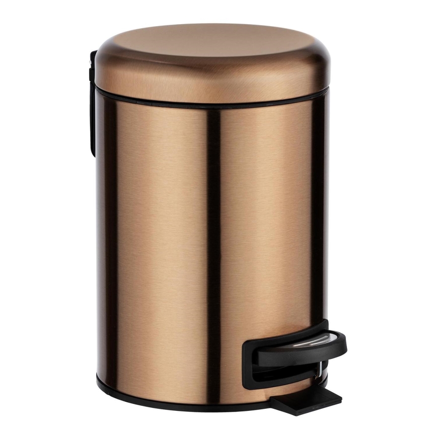 WENKO 24036100 - Koš LEMAN 17x25 cm nerez/měděná/černá