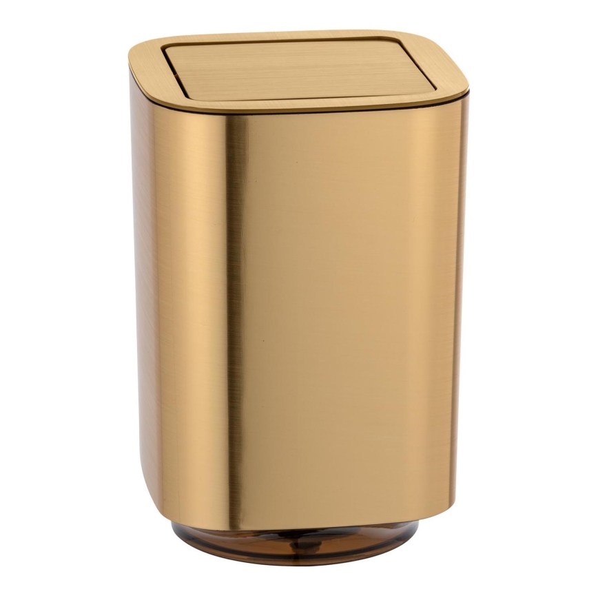 WENKO 24163100 - Odpadkový koš AURON 17x25,5 cm zlatá