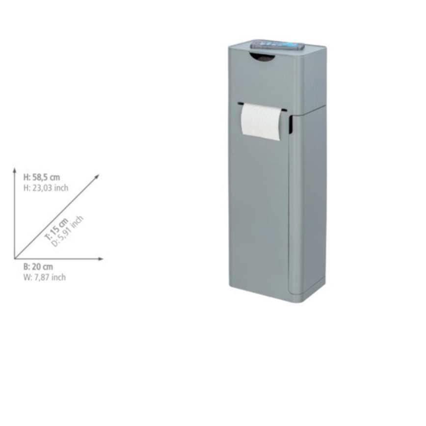 WENKO 24213100 - WC štětka IMON 20x58,5 cm šedá