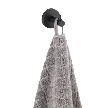 WENKO 24232100-Háček BOSIO BLACK 5,5x5,5 cm nerez/stříbrná