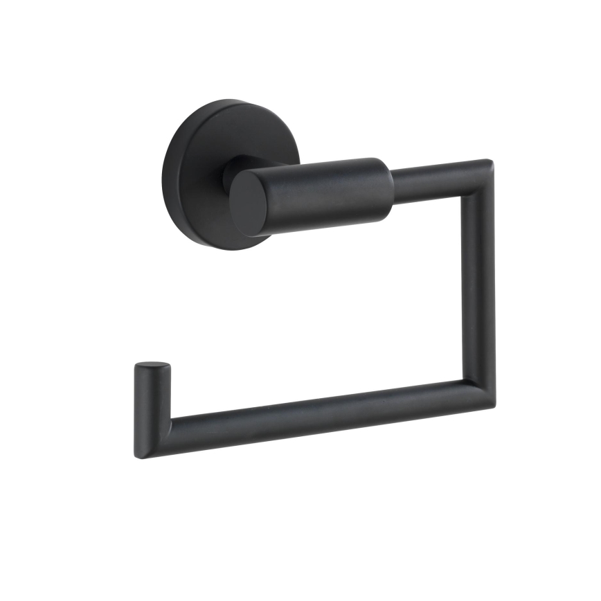 WENKO 24240100-Držák toaletního papíru BOSIO BLACK 15x10,5 cm nerez/stříbrná