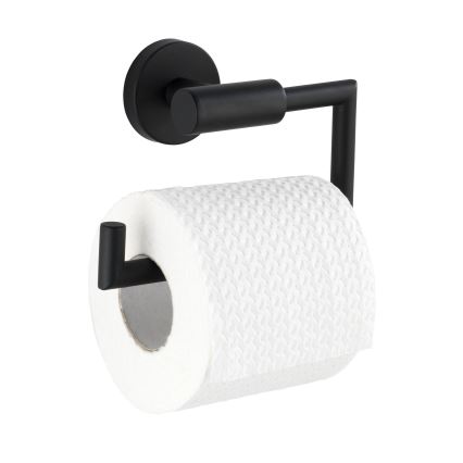 WENKO 24240100-Držák toaletního papíru BOSIO BLACK 15x10,5 cm nerez/stříbrná