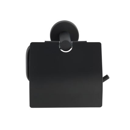WENKO 24241100-Držák toaletního papíru BOSIO BLACK 15x13,5 cm nerez/stříbrná