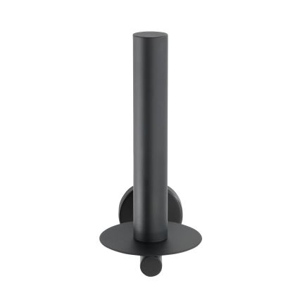 WENKO 24262100-Držák toaletního papíru BOSIO BLACK 8x18 cm nerez/stříbrná