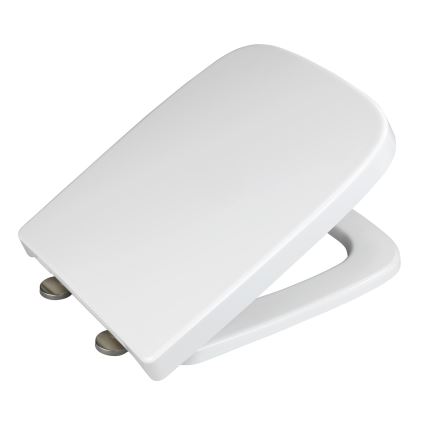 WENKO 24334100-Toaletní sedátko EXCLUSIVE 46,5x37 cm bílá/stříbrná