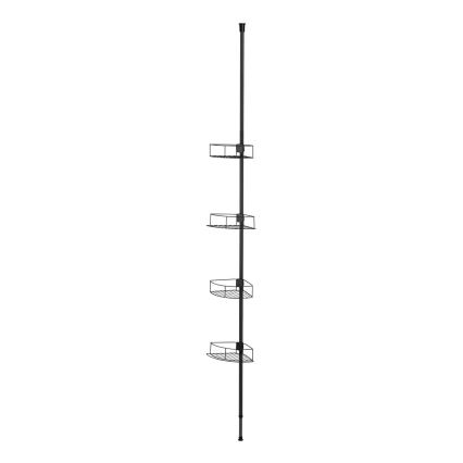 WENKO 24568100-Rohová police DOLCEDO 31x230 cm nerez/černá