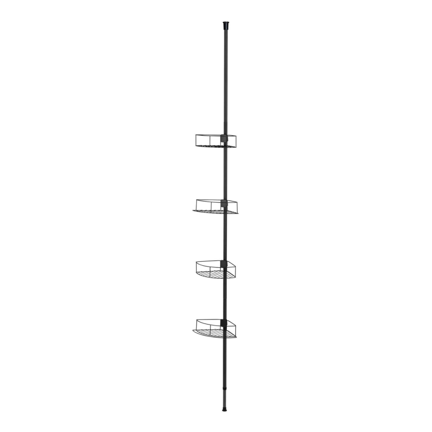 WENKO 24568100-Rohová police DOLCEDO 31x230 cm nerez/černá