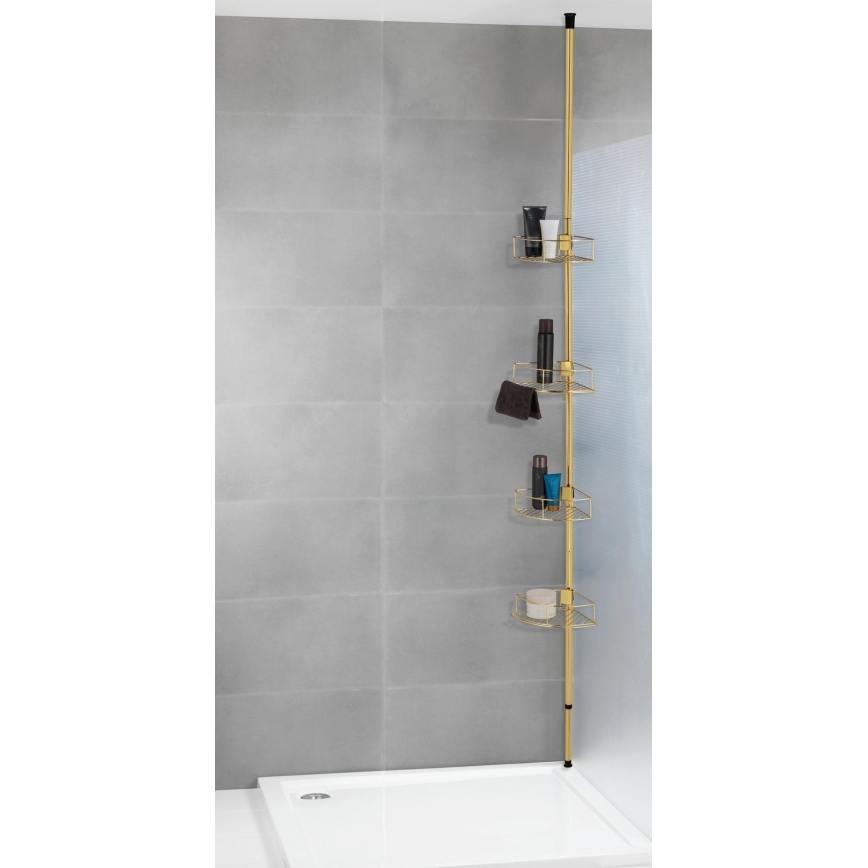 WENKO 24569100-Rohová police DOLCEDO 31x275 cm zlatá