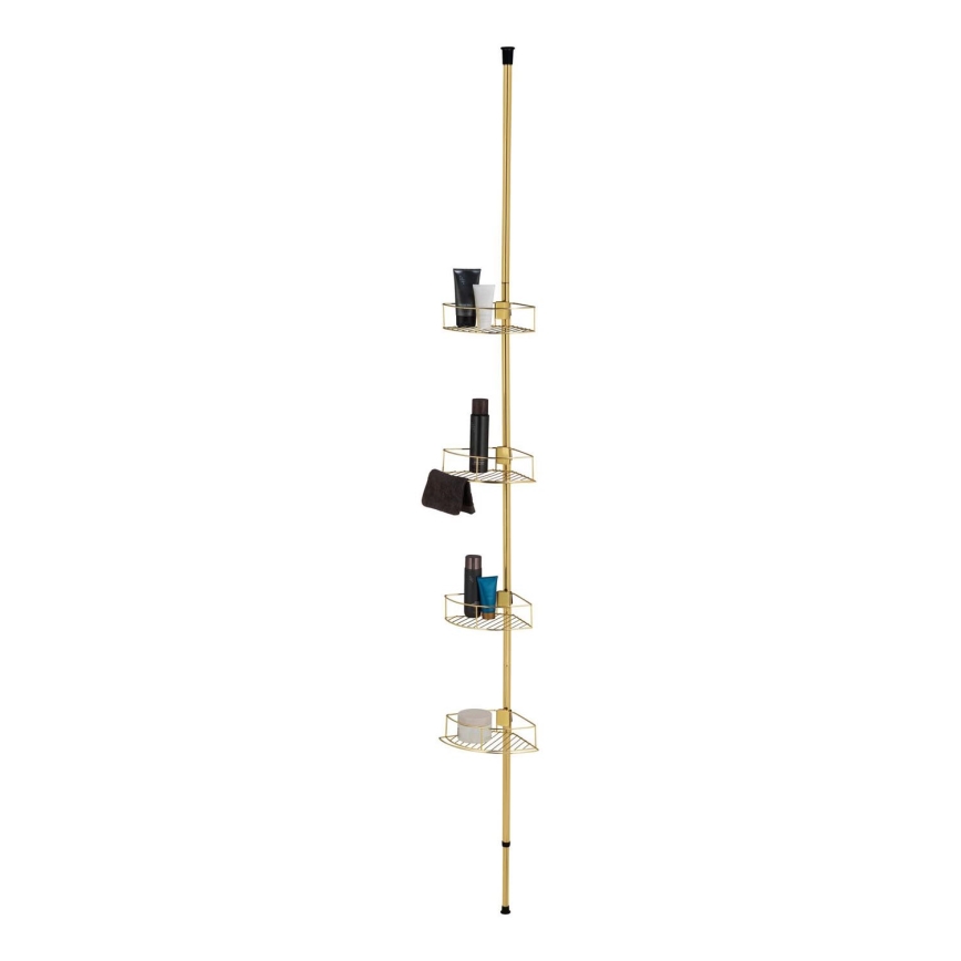 WENKO 24569100-Rohová police DOLCEDO 31x275 cm zlatá