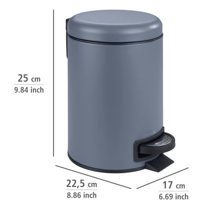 WENKO 24635100 - Koš LEMAN 17x25 cm modrá/černá