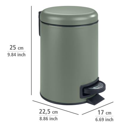 WENKO 24636100 - Koš LEMAN 17x25 cm zelená/černá