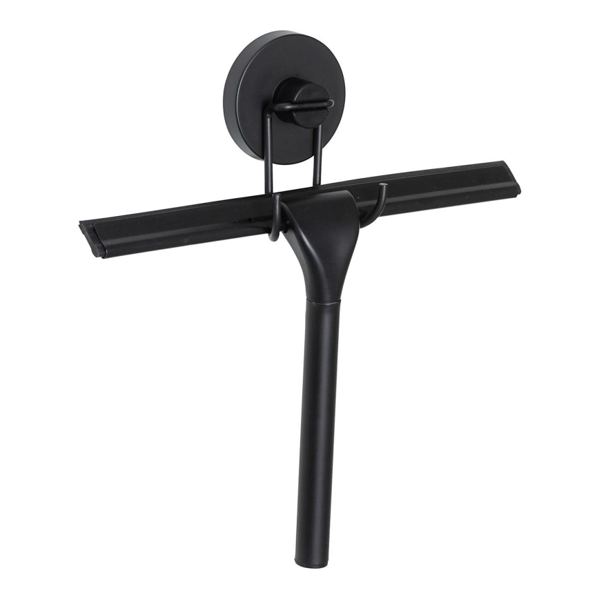 WENKO 24731100-Stěrka do sprchy VACUUM-LOC RUND SCHW 24,5x25 cm černá