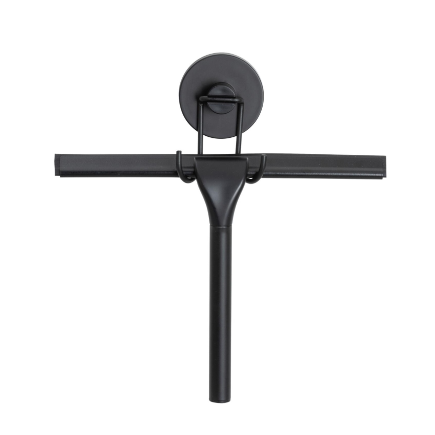 WENKO 24731100-Stěrka do sprchy VACUUM-LOC RUND SCHW 24,5x25 cm černá