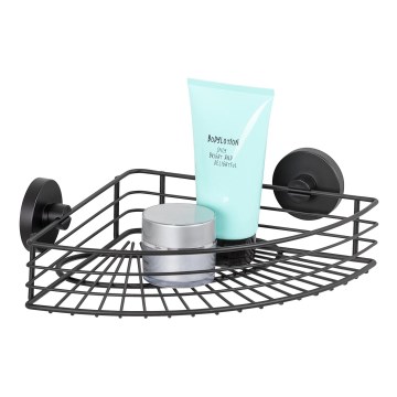 WENKO 24735100-Polička VACUUM-LOC RUND SCHW 35x22,5 cm černá