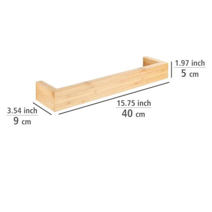 WENKO 24741100 - Držák ručníků BAMBUSA 40x9 cm hnědá