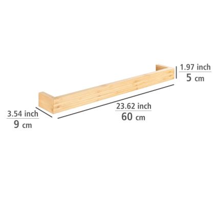 WENKO 24742100 - Držák ručníků BAMBUSA 60x9 cm hnědá