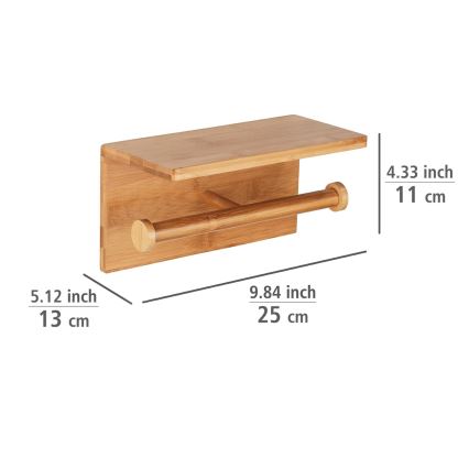 WENKO 24745100 - Držák toaletního papíru BAMBUSA 25x13 cm hnědá
