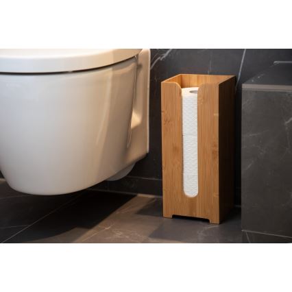 WENKO 24749100 - Držák na toaletní papír BAMBUSA 15x35,5 cm hnědá