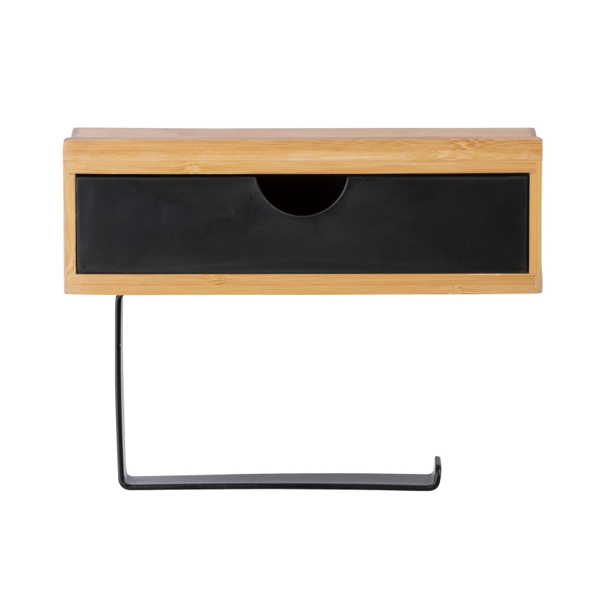 WENKO 24754100 - Držák toaletního papíru BAMBUSA 18,5x14 cm hnědá/černá