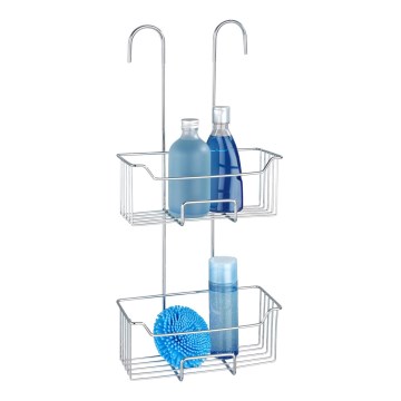 WENKO 24758100 - Sprchová police MILO 25x55 cm stříbrná/čirá