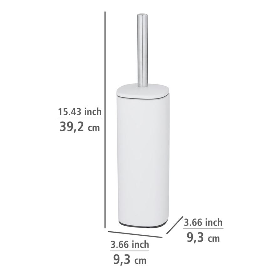 WENKO 24776100 - WC štětka ALASSIO 9,3x39,2 cm nerez/bílá