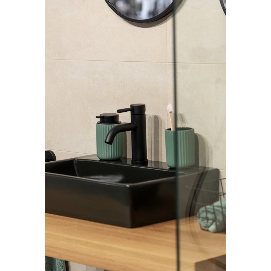 WENKO 24807100 - Dávkovač mýdla BELLUNO 8x13,5 cm zelená/černá