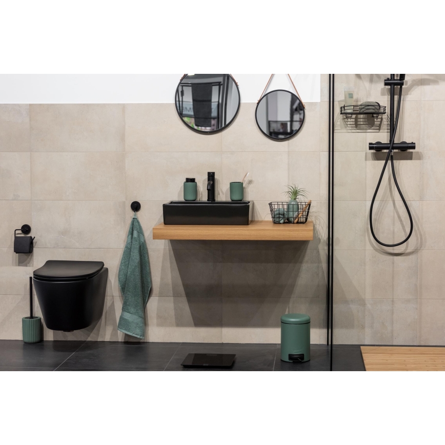 WENKO 24807100 - Dávkovač mýdla BELLUNO 8x13,5 cm zelená/černá