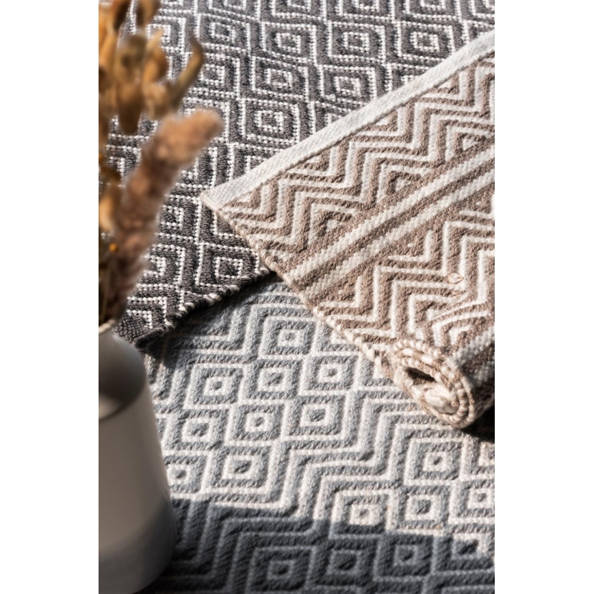 WENKO 24868100-Předložka SHAKI 50x80 cm béžová/bílá