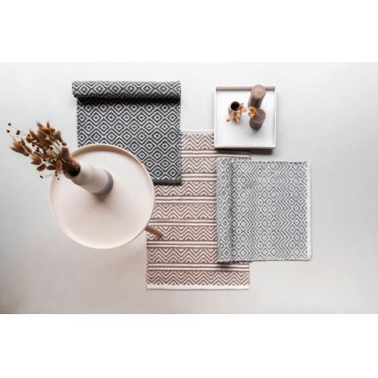 WENKO 24868100-Předložka SHAKI 50x80 cm béžová/bílá