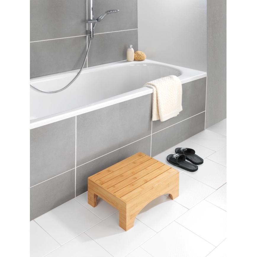 WENKO 24870100 - Stolička BAMBUSA 40x30 cm hnědá