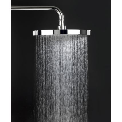 WENKO 24910100 - Sprchová hlavice SOFTWATER 26x26 cm lesklý chrom/černá
