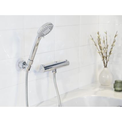 WENKO 24918100 - Sprchová hlavice BASIC LINE 9,5x9,5 cm lesklý chrom/stříbrná