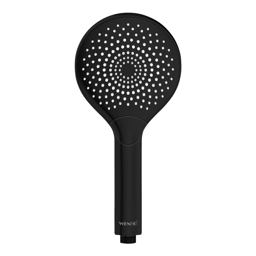 WENKO 24925100 - Sprchová hlavice WATERSAVING SYSTEM pr.12 cm černá