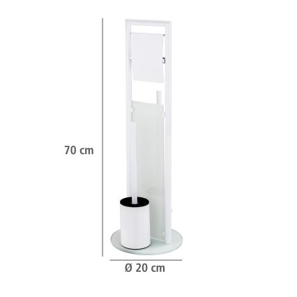 WENKO 24983800 - WC set RAVINA 20x70 cm nerez/bílá