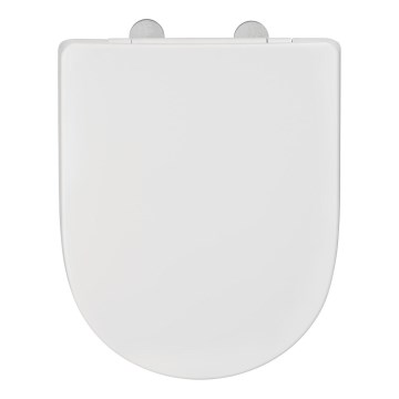 WENKO 24988100-WC sedátko EXCLUSIVE 45x36,5 cm bílá/stříbrná