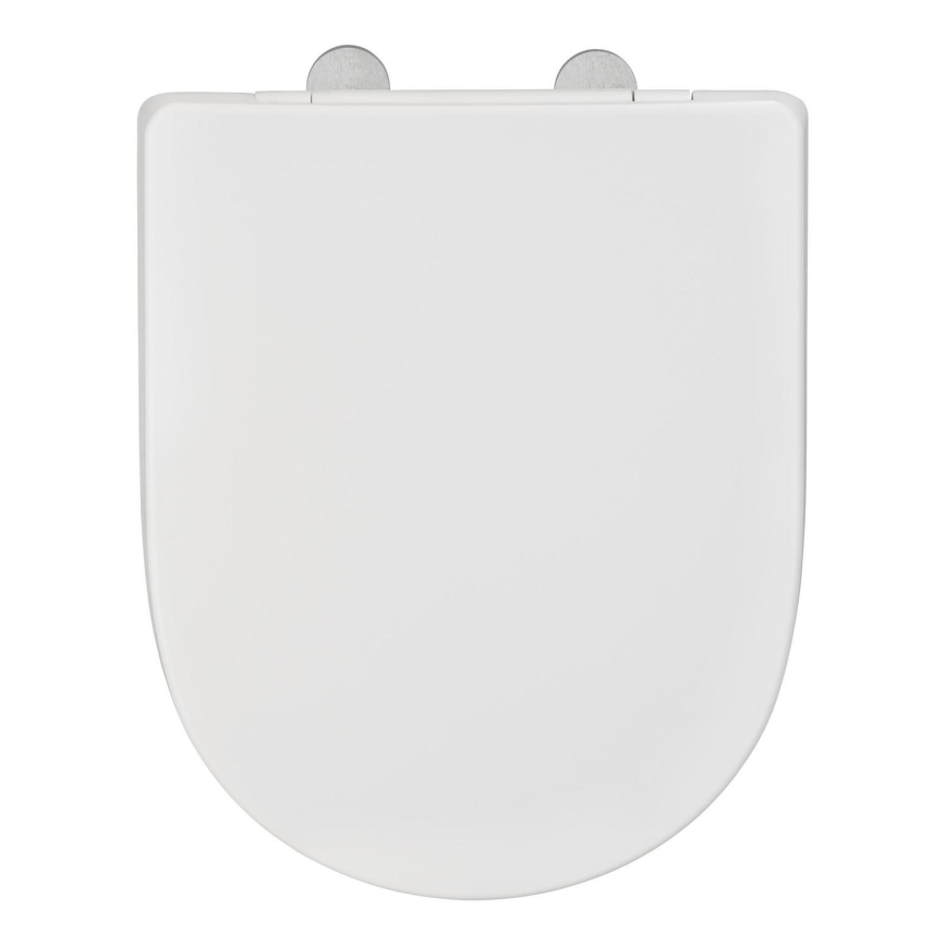 WENKO 24988100-WC sedátko EXCLUSIVE 45x36,5 cm bílá/stříbrná