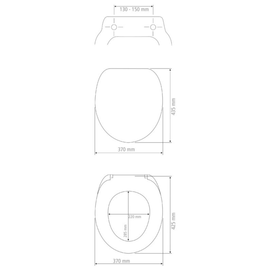 WENKO 25005100-Toaletní sedátko SECURA 37x44 cm bílá/šedá