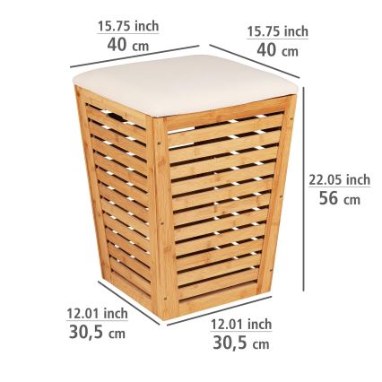 WENKO 25143100 - Koš na prádlo BAMBUSA 40x56 cm hnědá