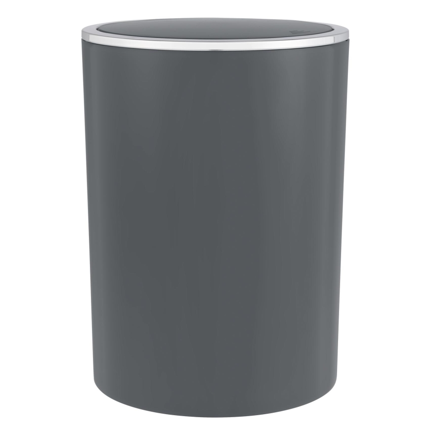 WENKO 25146100 - Koš INCA 18,5x25,5 cm antracit/lesklý chrom