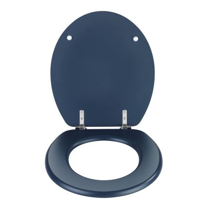 WENKO 25172100-WC sedátko PRIMA 37x41 cm modrá/stříbrná