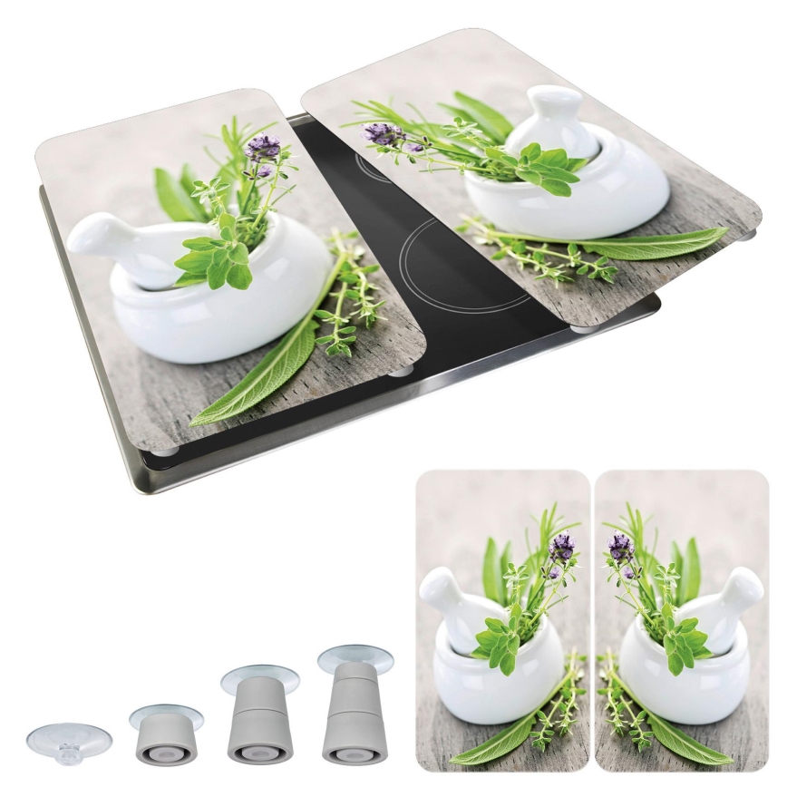 WENKO 2521420100 - Kryt varné desky 52x30 cm pestrobarevná/šedá/čirá