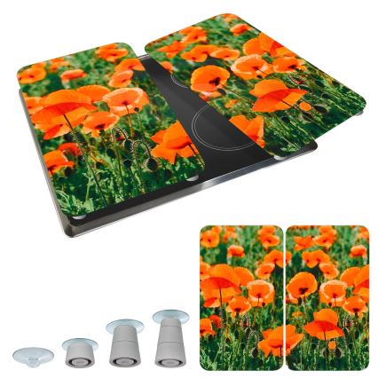 WENKO 2521434500-Krycí deska ABDECKPLATTE - BLUME/PFLANZE 30x52 cm pestrobarevná