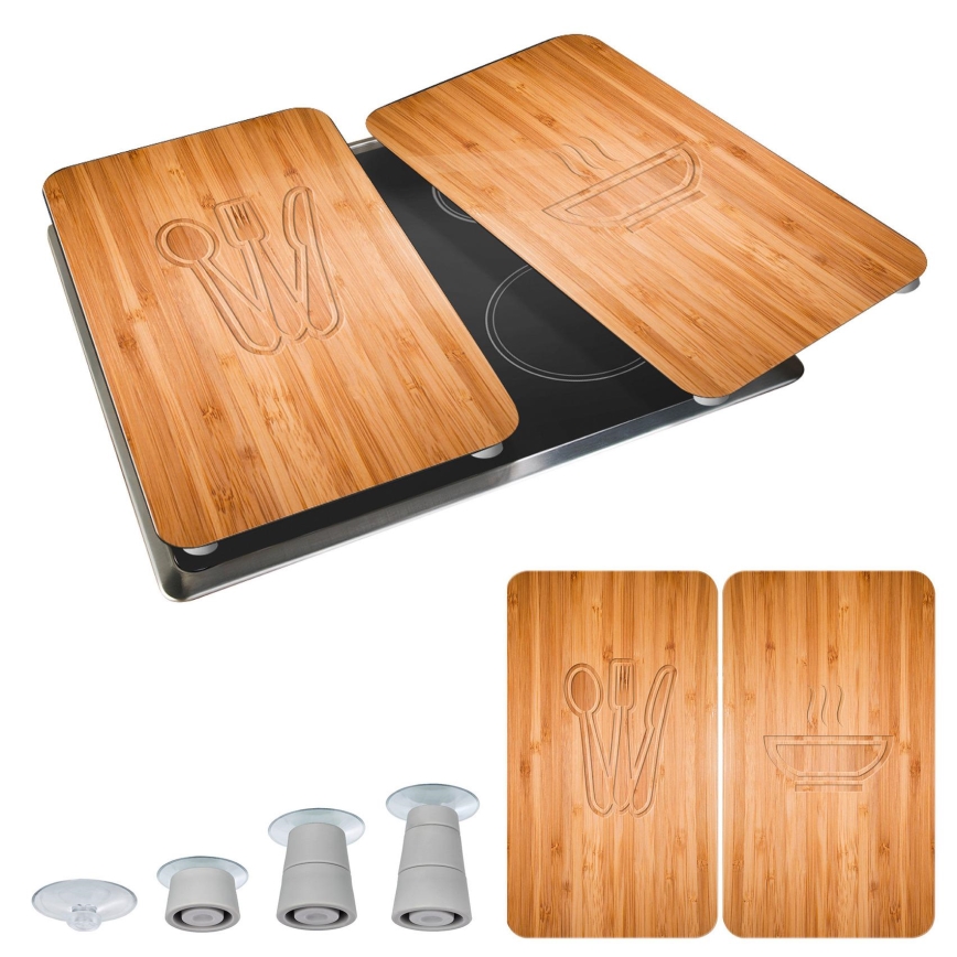 WENKO 2521497100 - Kryt na sporák 52x30 cm pestrobarevná/šedá/čirá