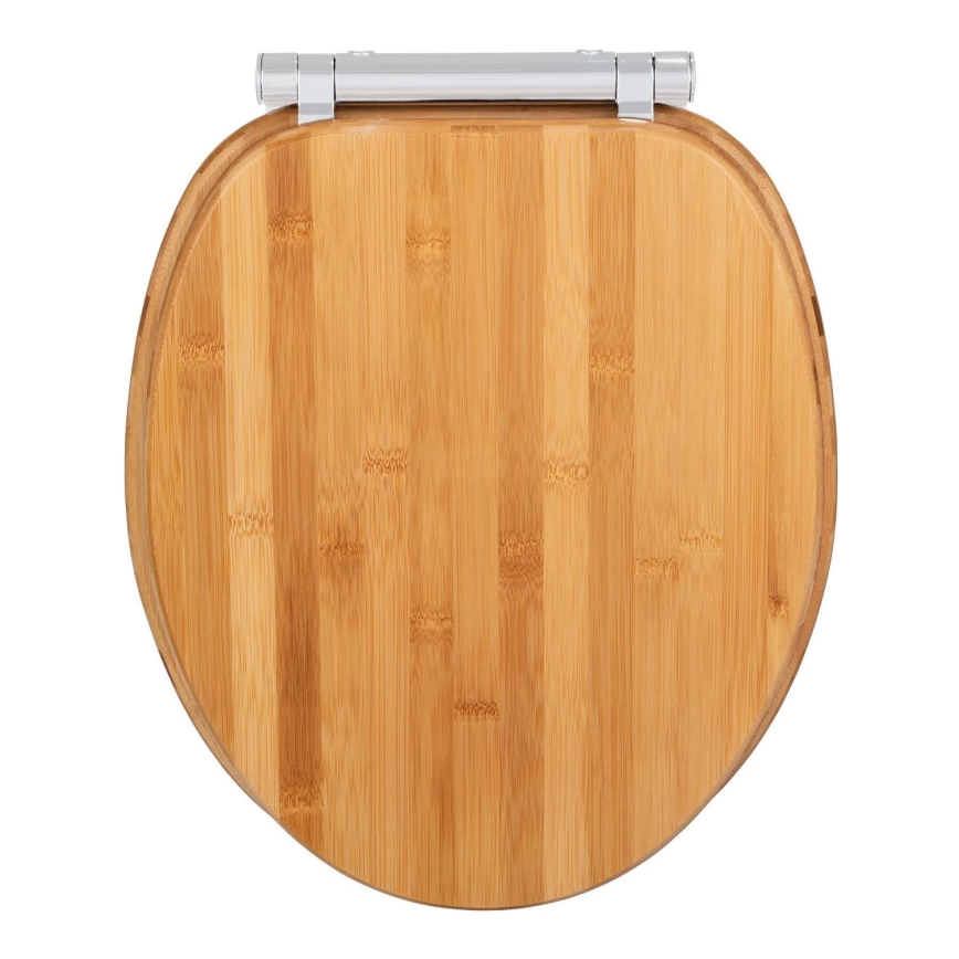 WENKO 25224100 - WC sedátko BAMBOUSA 34,5x40,5 cm hnědá/stříbrná