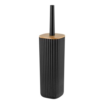 WENKO 25304100 - WC set ROTELLO 10x36 cm černá/hnědá