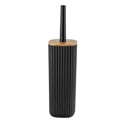 WENKO 25304100 - WC set ROTELLO 10x36 cm černá/hnědá