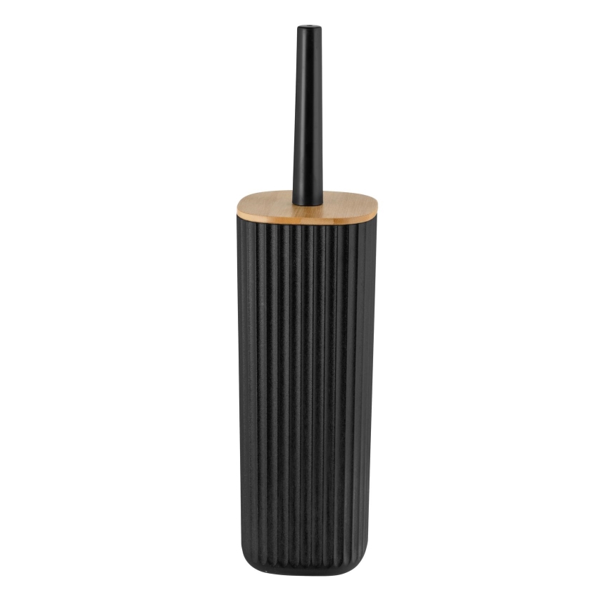 WENKO 25304100 - WC set ROTELLO 10x36 cm černá/hnědá