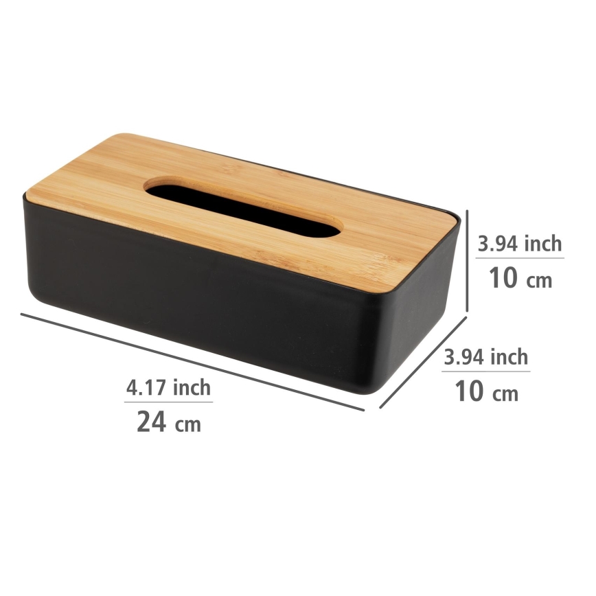 WENKO 25319100 - Kosmetický box ROTELLO 24x12,7 cm černá/hnědá