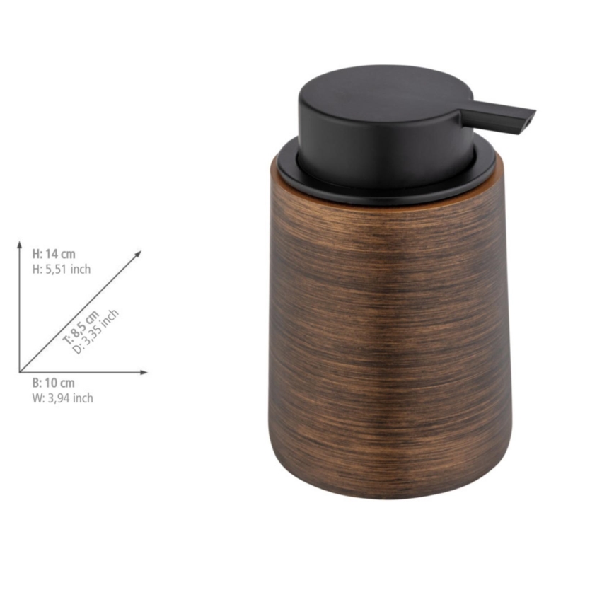 WENKO 25352100 - Dávkovač mýdla PALENA 10x14 cm bronzová