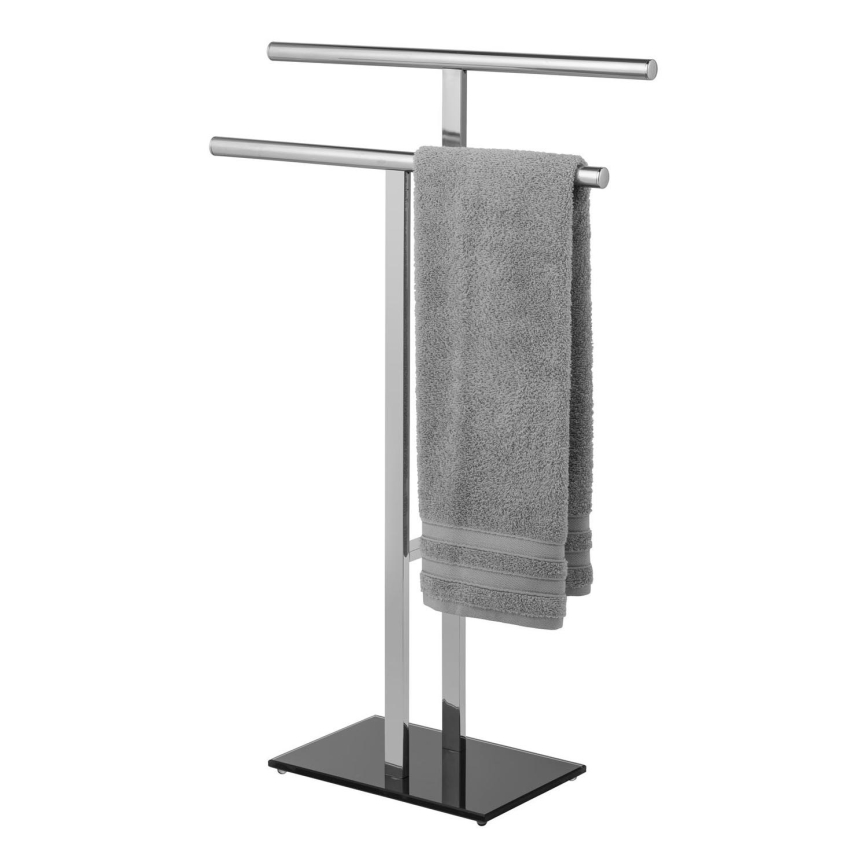 WENKO 25389100 - Stojan na ručníky LAVA 50x81,5 cm nerez/stříbrná/černá